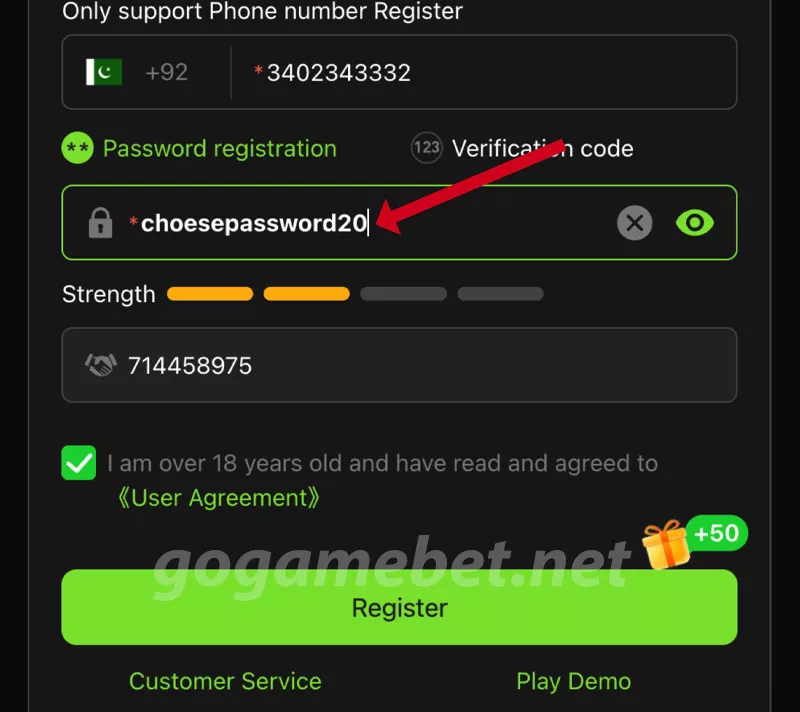 Password gogame