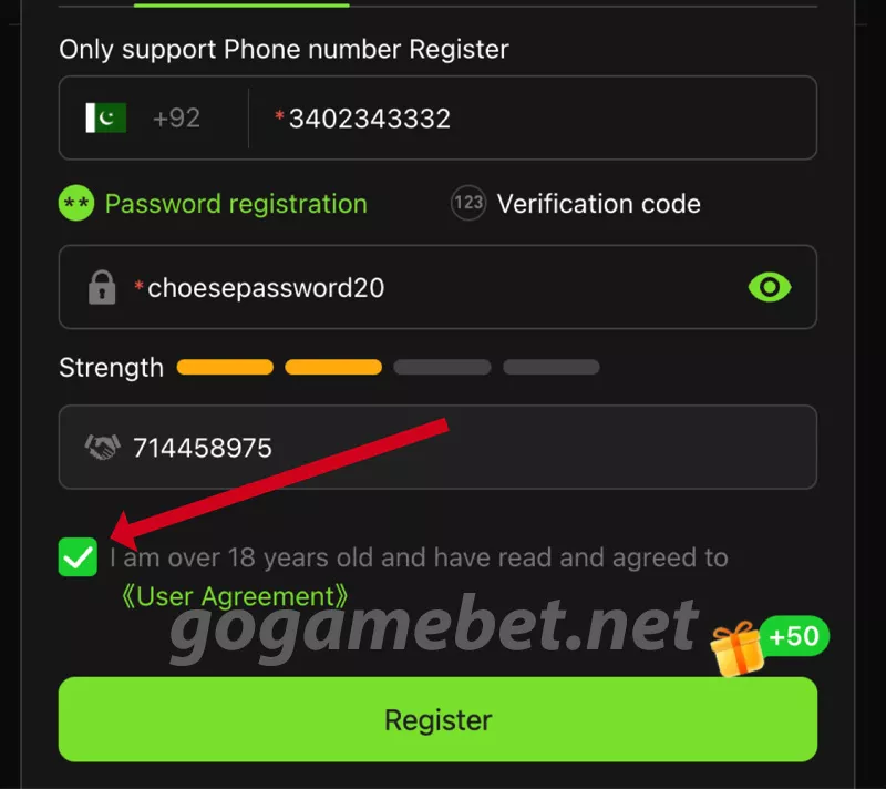 gogame bet registration